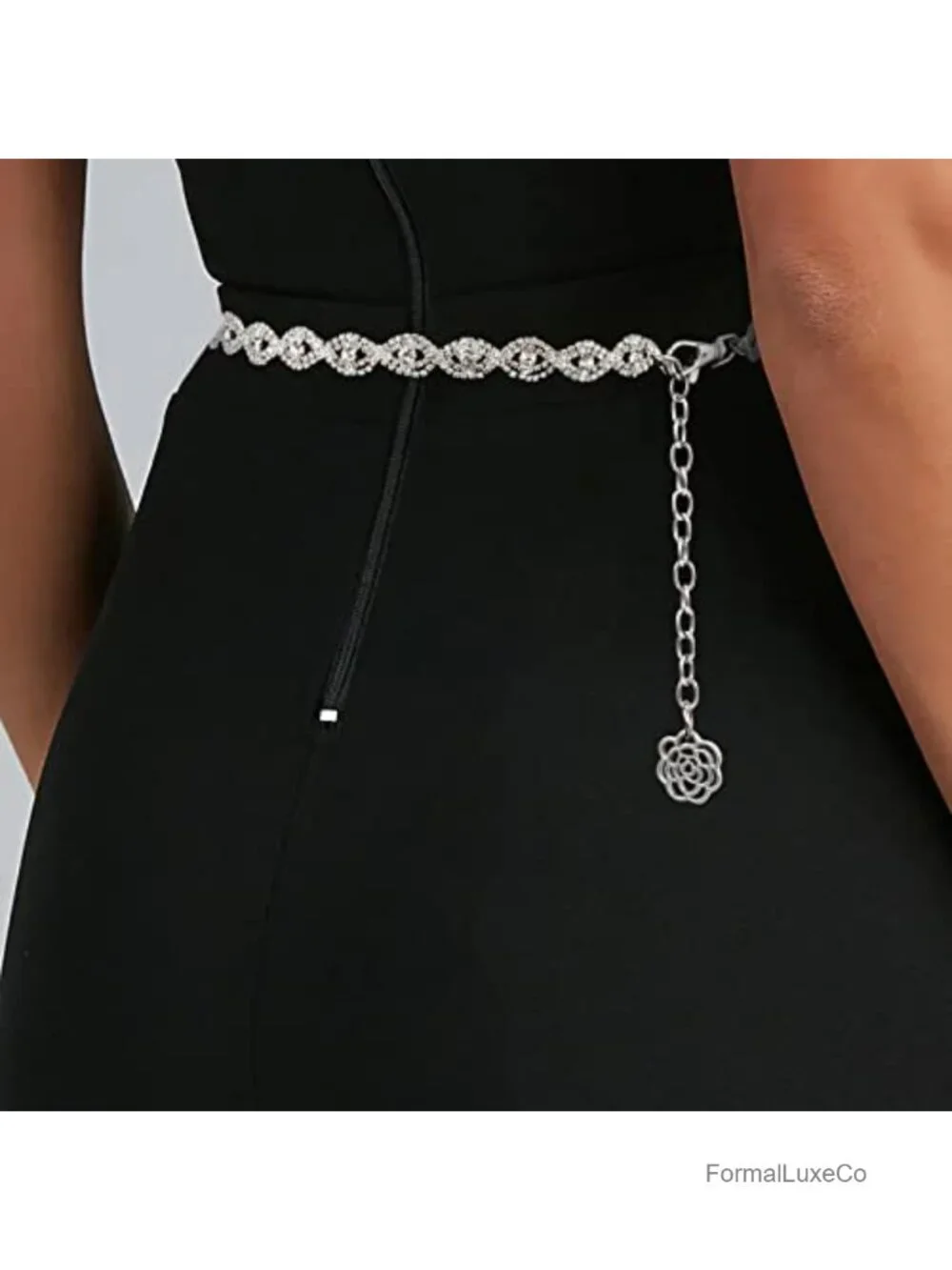 Rhinestone Embellished Evil Eye Belt for Wedding Dress Bridal Belt